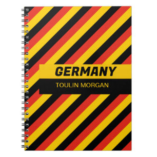 Personalised  German Flag Notebook