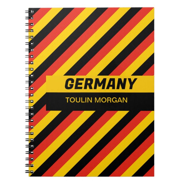 Personalised  German Flag Notebook (Front)