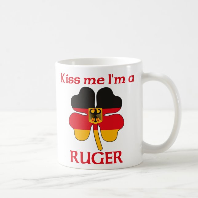 Personalised German Kiss Me I'm Ruger Coffee Mug (Right)