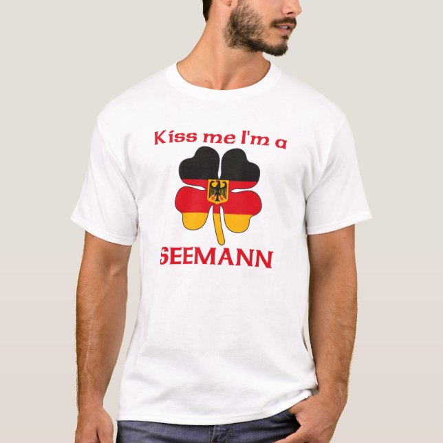 Personalised German Kiss Me I'm Seemann T-Shirt (Front)