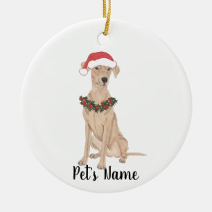 Personalised German Pinscher Ceramic Tree Decoration