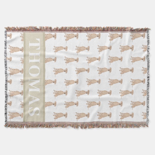 Personalised German Pinscher Throw Blanket (Front)