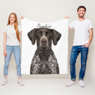 Personalised German Pointer Pet Photo Blanket