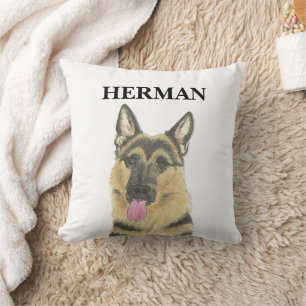 Personalised German Shepherd Beverage Coaster Cushion