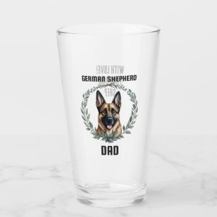 Personalised German Shepherd Dad Glass