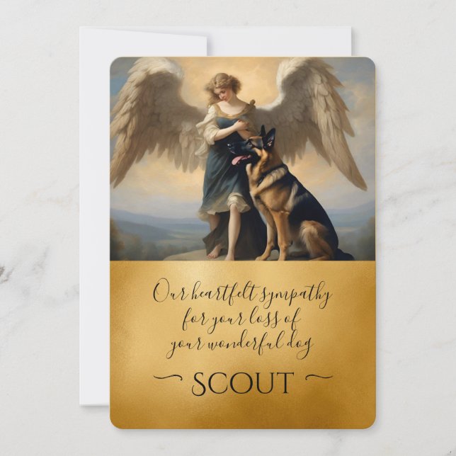 Personalised German Shepherd Dog Loss Sympathy Card (Front)