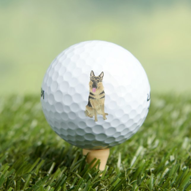 Personalised German Shepherd Golf Balls (Insitu Tee)