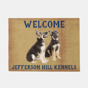 Personalised German Shepherd Puppies Doormat
