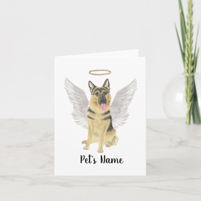 Personalised German Shepherd Sympathy Bereavement Card (Front)