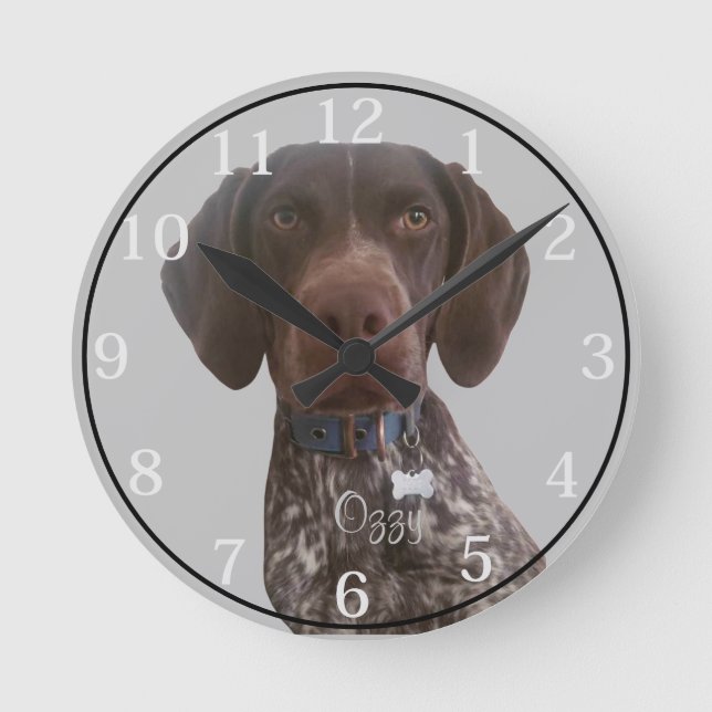 Personalised German Short haired Pointe clock (Front)