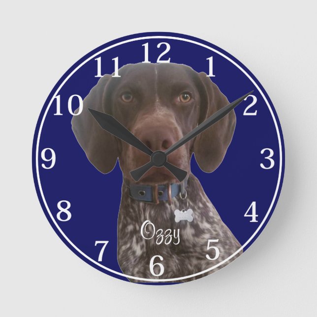 Personalised German Short haired Pointer clock (Front)