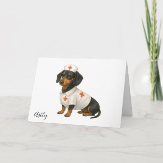 Personalised Get Well Soon Dachshund Dog Card