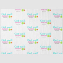 Personalised get well soon message floral white
