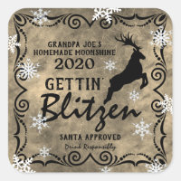 Personalised "Gettin' Blitzen" Homemade Moonshine