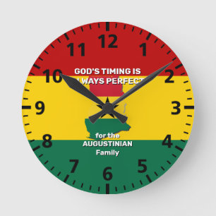Personalised GHANA FLAG  Round Clock