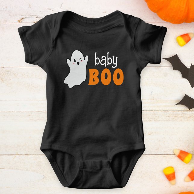 Personalised Ghost Baby Boo Halloween Bodysuit (Share the spirit of the season in 'Baby Boo' bodysuit!)