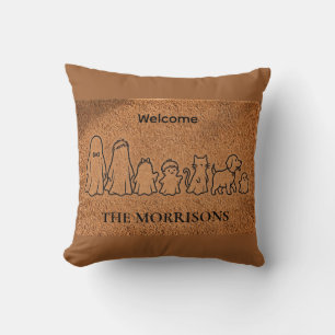 Personalised Ghost Family Monogrammed Halloween Cushion