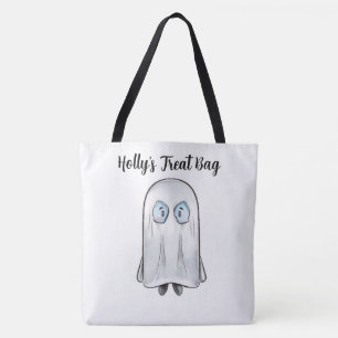 Personalised Ghost Treat Tote Bag