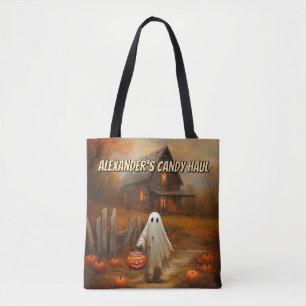 Personalised Ghost Trick-or-Treat Bag for Kids