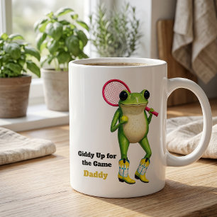 Personalised Giddy Up For The Game Daddy   Quirky  Large Coffee Mug