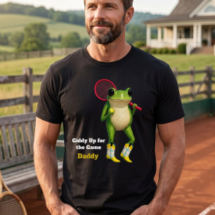 Personalised Giddy Up For The Game Daddy Quirky T-Shirt