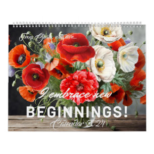 Personalised Gift, 2 Years Flowers Poppy Dreams Calendar