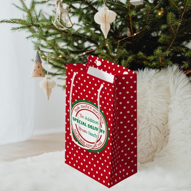 Personalised Gift Bag Special Delivery from Santa (Creator Uploaded)