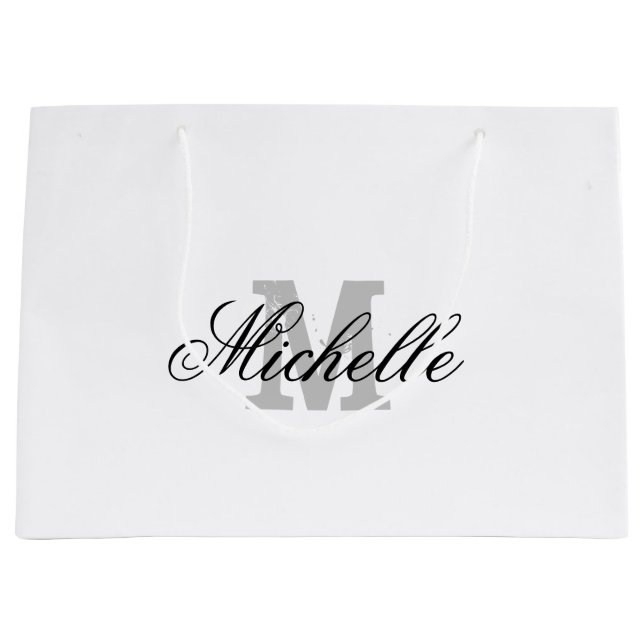 Personalised gift bag with chic name monogram (Front)