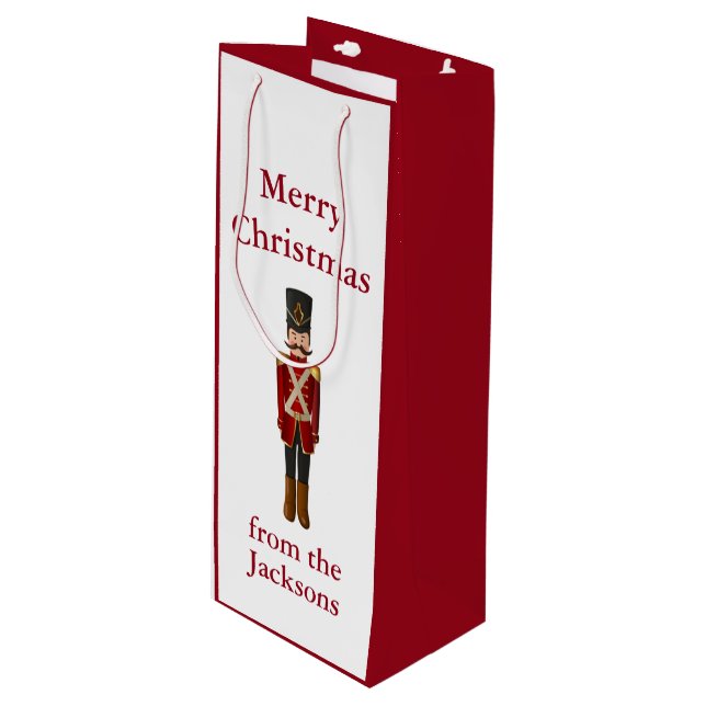 Personalised Gift Bags - Christmas Nutcracker (Front Angled)