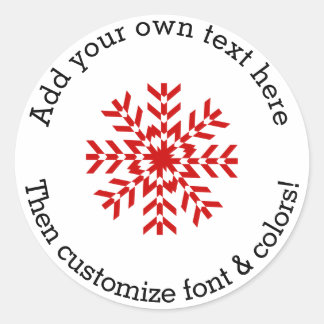 Personalised Gift, Baking or Canning Snowflake Tag