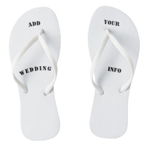 personalised, gift  beach, wedding, honeymoon flip flops