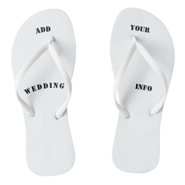 personalised, gift  beach, wedding, honeymoon flip flops (Footbed)
