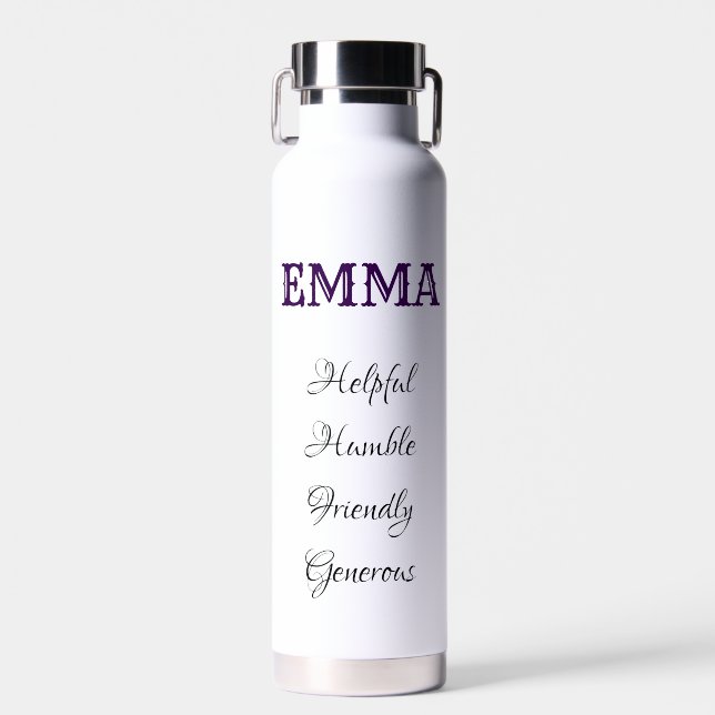Personalised gift bottle with positive personality (Front)