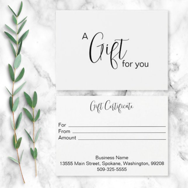 Personalised Gift Certificate (Gift Card)