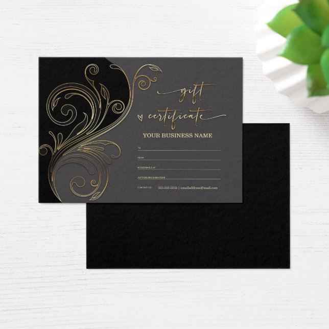 Personalised  Gift Certificate Template Printable (Desk)
