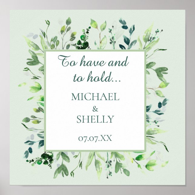 Personalised gift! Custom wedding keepsake wall Poster (Front)