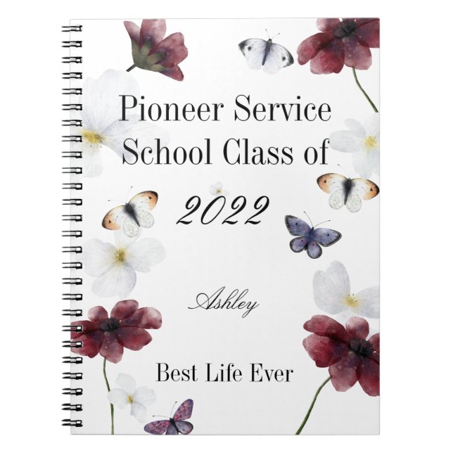 Personalised gift for 2022 JW pioneer  Notebook (Front)