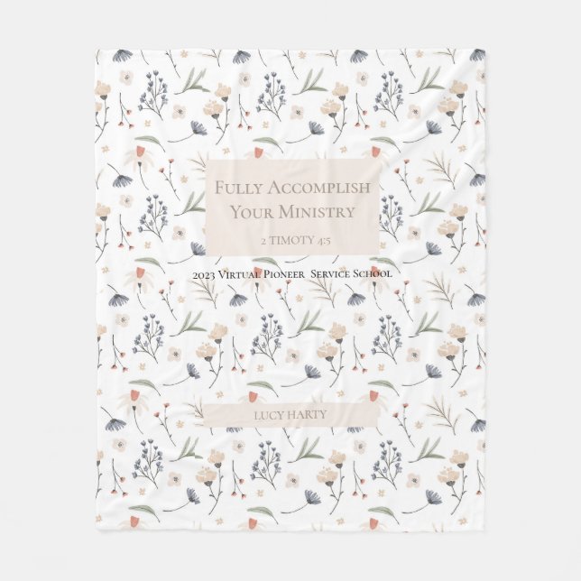 Personalised gift for 2023 JW pioneer sisters Fleece Blanket (Front)