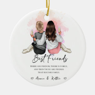 Personalised gift for best friend,Christmas gift Ceramic Tree Decoration