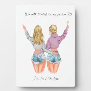 Personalised gift for best friend - Lightly colour Plaque