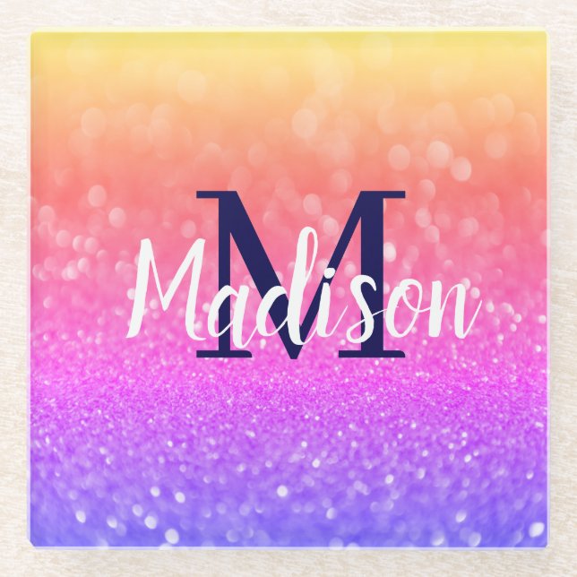 Personalised Gift for Bridesmaid, Wedding, Wife Glass Coaster (Front)