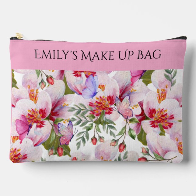Personalised Gift for Girl - make up bag (Front)