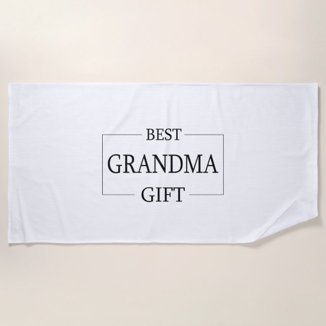 Personalised Gift For Grandma Grandmother Birthday Beach Towel (Front)