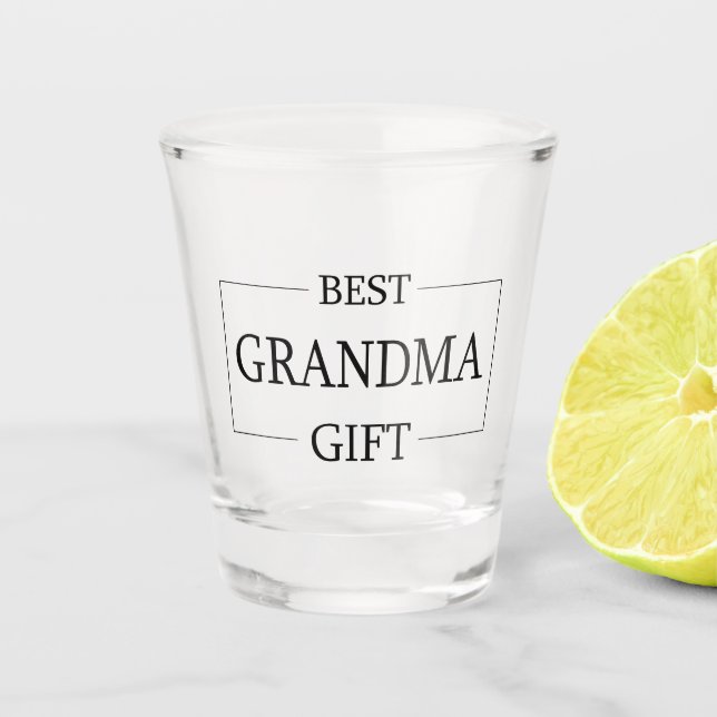 Personalised Gift For Grandma Grandmother Birthday Shot Glass (Front)