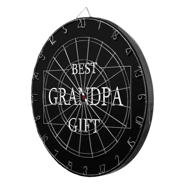 Personalised Gift For Grandpa Grandfather Birthday Dartboard (Front Right)