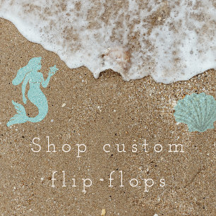 personalised, gift for her, beach, birthday gift flip flops