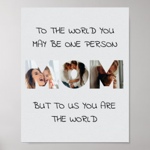  Personalised Gift For MOM Photo Collage Print