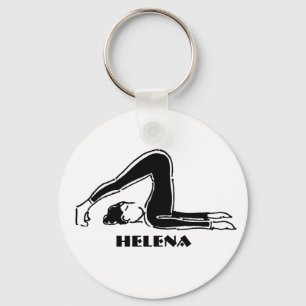 Personalised Gift for Yoga Pilates Lovers Key Ring