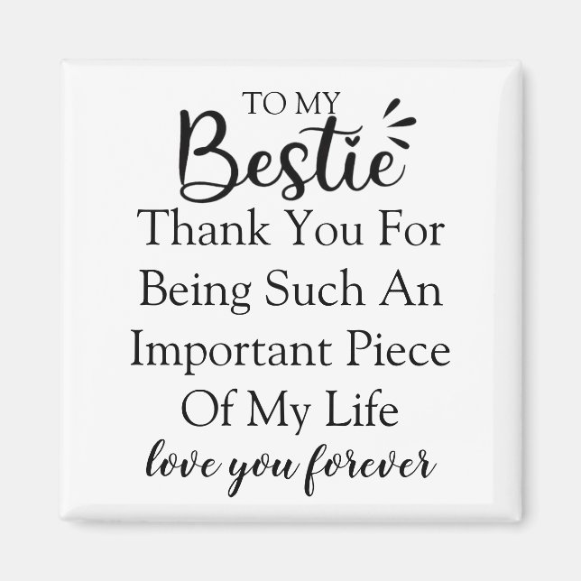 Personalised Gift Quote For Women Best Friend Magnet (Front)