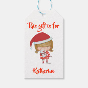 Personalised/ Gift Tag/ Christmas Chibi Girl Gift Tags